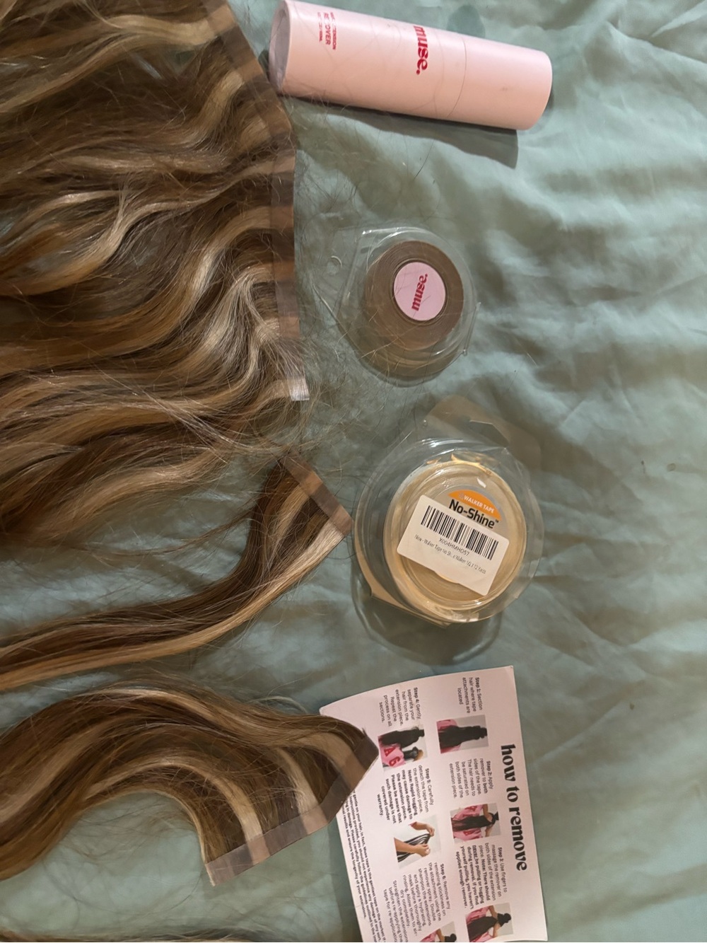 Muse Tape-In Extensions in Blonde and Light Brown Blend